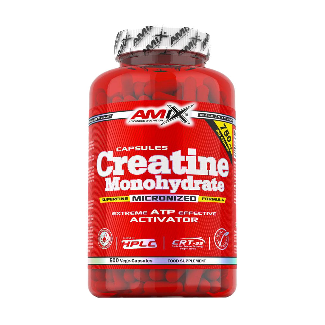 Креатин моногідрат Amix Nutrition Creatine Monohydrate 750 мг, 500 вегетаріанських капсул
