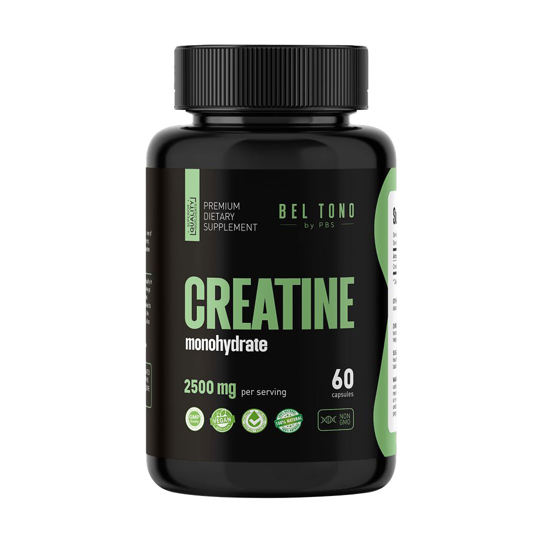 Креатин моногідрат Bel Tono Creatine Monohydrate 2500 mg, 60 капсул